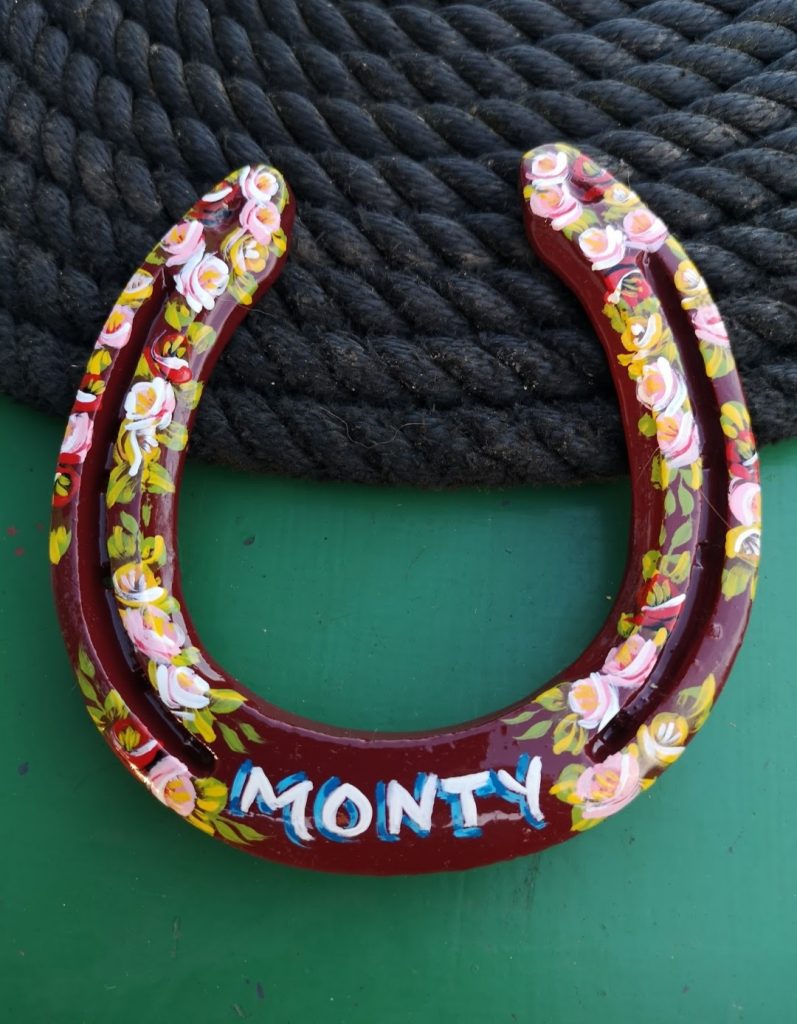 bespoke horseshoe named monty