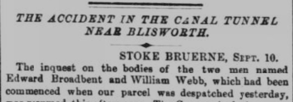 snip of part of a newspaper article from the morning advertiser 11th September 1845