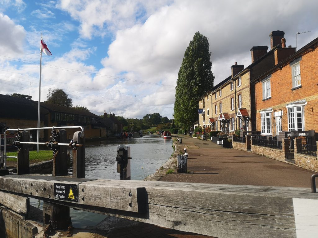 grand union canal at stoke bruerne during lock closure 2025