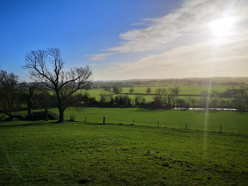 View over leicestershire countryside